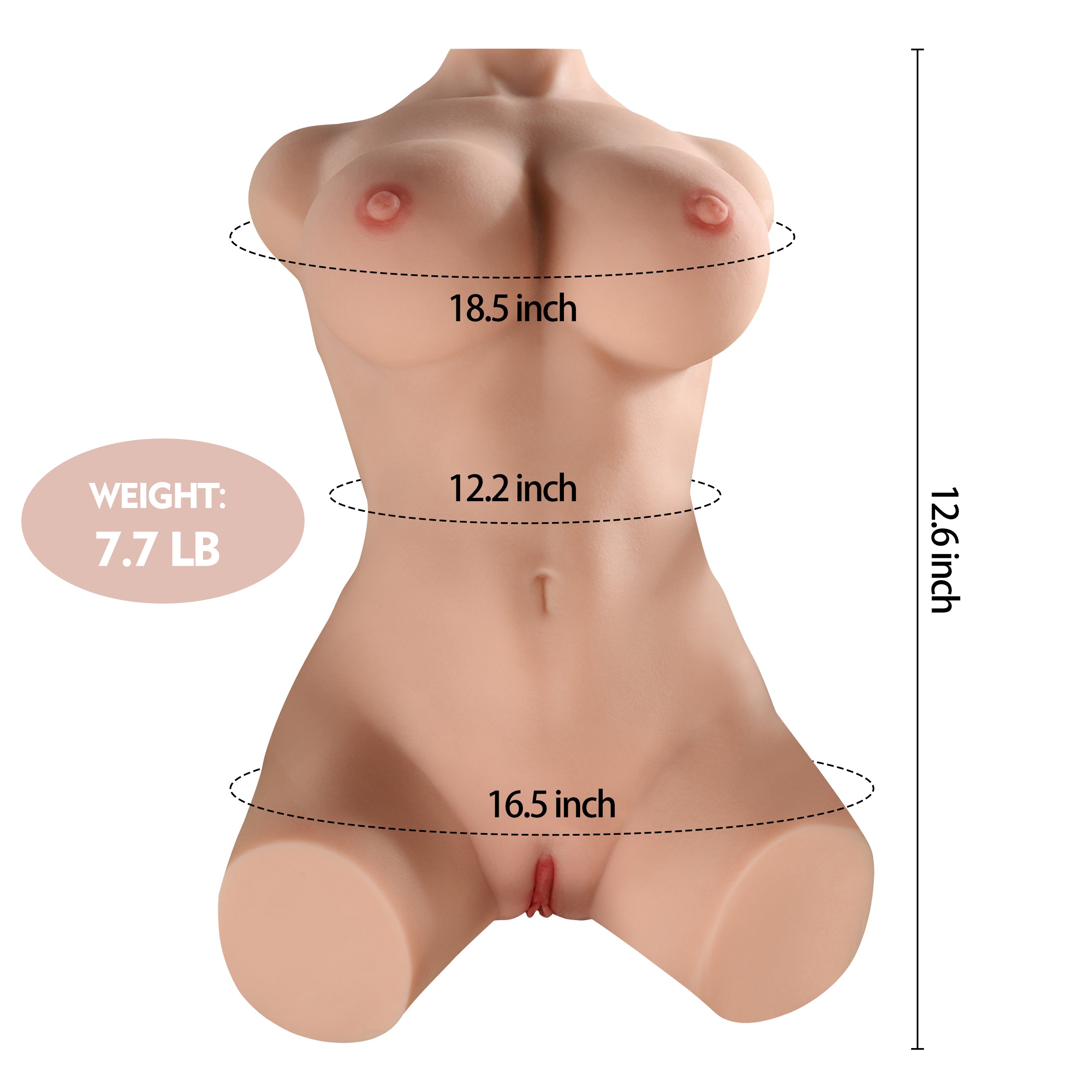 Sex Doll Full Body Sex Love Life Size for Men 3 Holes Lifelike Women Torso  Sex Doll Realistic TPE Silicone Sex Doll with Big Jelly Breasts Adult Sex